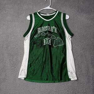 University of Hawaii Basketball Jersey Men's Small Green Tank Top